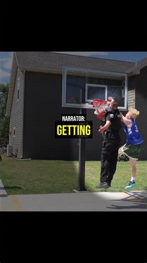 Cop Falls During Basketball Challenge 😂 Credit: @TristanJass