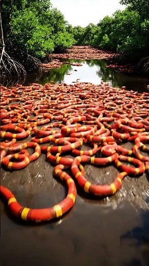 Hundreds of Giant Snakes Take Over the Amazon River 🌊🐍 | Unreal Nature Phenomenon