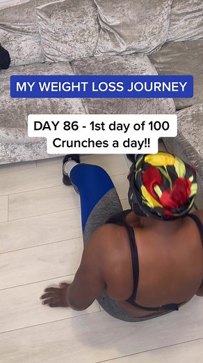 DAY 86 - 100 crunches a day challenge #weightloss #weightlosstransformation #healthyliving #healthylifestyle #health #healthyliving #healing #workout #exercise #challenge