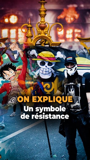 Dans les manifs, vous avez peut-être aperçu ce drôle de drapeau. On l’a vu ces derniers mois dans les rues de l’Indonésie, du Népal, du Pérou, des Philippines et même en France, au cœur des manifestations « Bloquons tout ». D’où vient-il ? On vous explique. #manga #culture #international #news | Le HuffPost