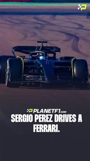 Sergio Perez has got back on track today in a black Ferrari SF-23, his first outing in F1 machinery since Abu Dhabi 2024. | PlanetF1.com