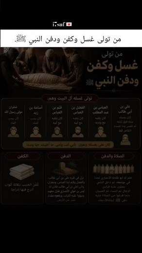 من غسل وكفن ودفن محمد صلى الله عليه وسلم ﷺ؟💔