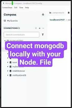 Connecting to local mongodb server using nodejs | Connect Node to MongoDB Database #shorts #viral