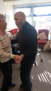 Last song from Sarha today. The 3 degrees. Emma , Jackie , Gillian. Then Billy Betty enjoying a dance with Billy . Good start to our week at happy harlawhill. | Harlawhill Day Care Centre