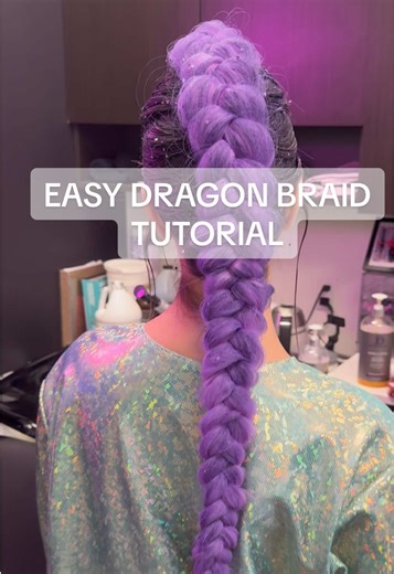 The braid everyone asked about. Rumi, but make it Mardi Gras 💜🐉 Hair by @Haii Lee — flawless execution. #BraidTutorial #MardiGrasStyle #HairTok #DragonBraid #ParadeHair