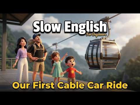 Family's First Cable Car Ride | Easy English Listening Story For Beginners