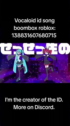 Vocaloid id song boombox roblox #boombox #roblox #song #music #роблокс #teto #hatsunemiku #vocaloid