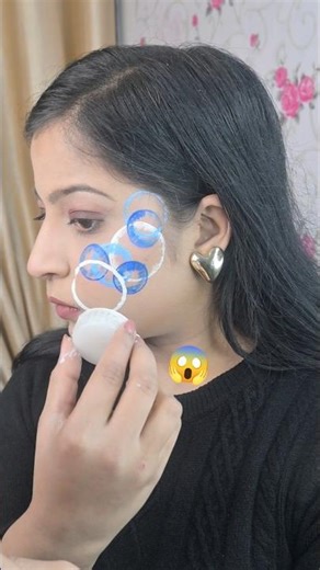 OMG😱😍 Easy Face Painting Tutorial💙🤍....#faceart #painting #shorts #youtubeshorts #craft