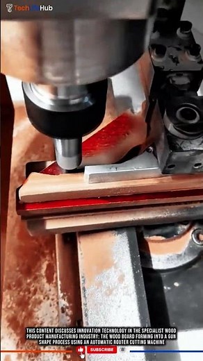 Innovation Wood Board Gun Forming Precision with technology Automatic CNC Router #tech