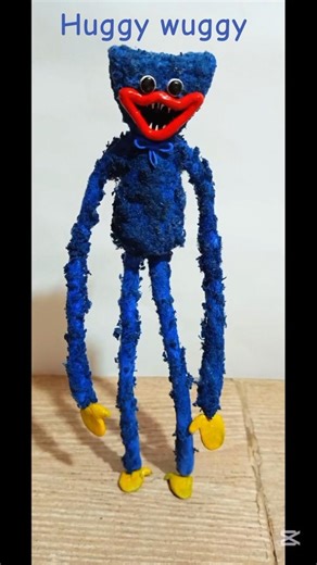 I made a sculpture of huggy wuggy #poppyplaytime #huggywuggy #art #game#sculpture