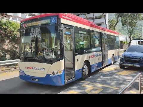 Replaced Seat + Loud ZF & Radiator Rapid Penang 10m Scania K270UB bus (PJJ4723) full route 13