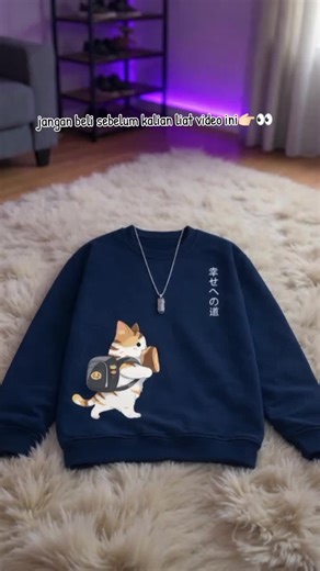 sweater motif neko japanese original💯#sweater #sweaterwanita #sweaterpria #sweatermurah #viraltiktok