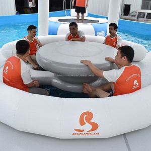 [Hot Item] Attractive Large Inflatable Bouncer Floating Island Combo Jumping House Party Inflatable Water Park Obstacle Course