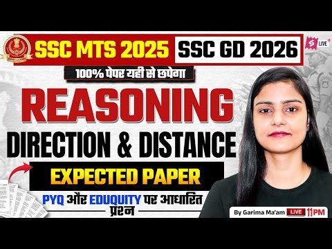 Direction & Distance for SSC MTS 2025 + SSC GD 2026 | MTS Reasoning Expected Questions | Garima Mam