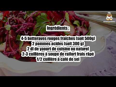 Recette : Salade de betteraves rouges aux pommes et yaourt