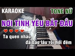 Karaoke Nơi Tình Yêu Bắt Đầu - Tone Nữ - Dễ Hát Nhạc Sống Mai Linh