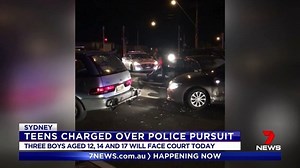 Three teenagers have been charged after allegedly taking a stolen car for a joyride leading police on a wild chase through Shalvey, Bidwell and Hassall Grove. The car had been involved in a crash with two other vehicles just after 10pm last night. Police arrested four boys, aged between 12 and 17, before releasing one of the boys without charge. The three teens will face Parramatta Children's Court today. Story: https://7news.link/OzhB5J Police Statement: Three teens have been charged following 