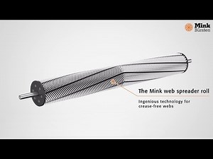 Mink web spreader rolls - Efficient and gentle smoothing of creases on all kinds of web materials