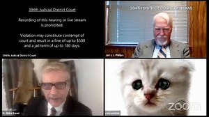 18K views · 750 reactions | A Texas judge issued an “important Zoom tip” to check your computer settings after a lawyer appeared at a virtual court hearing while mistakenly using a cat filter. The lawyer -- disguised as a kitten -- had to be walked through his settings to end the online court catastrophe. | CBS Evening News | Facebook