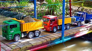 Videos for kids Toys Mission build the bridge by Construction vehicles. | Toy Car Videos