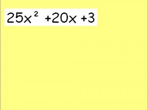Factorising quadratics using the ac method
