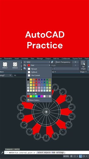 AutoCAD 2D Exercise Within 1 minute #shorts #autocadtutorial