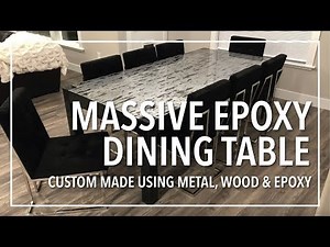 Massive Epoxy Dining Table | Custom Made from Scratch using Metal, Wood and Epoxy Resin