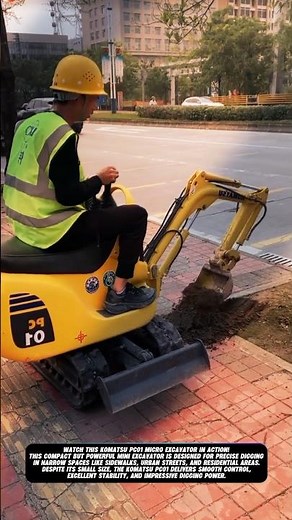 Mini Excavator at Work! Komatsu PC01 Micro Excavator! #shorts