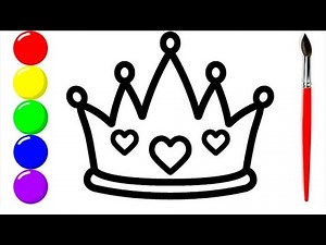 How To Draw A 👑 Crown Easy With Painting-Step By Step