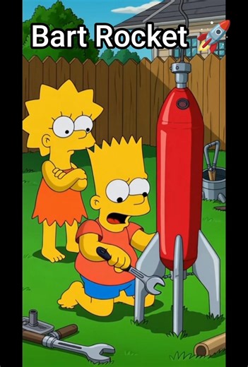 Bart Simpson Builds Crazy Homemade Rocket | Science Experiment Gone Wrong