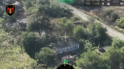 Drone footage purports to show Ukrainian soldiers retake village in Donetsk region