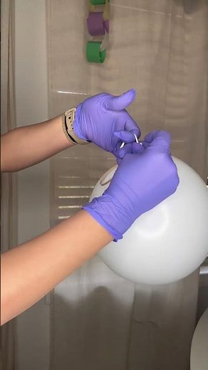 🎈 Blow up balloon, tie with rubber band, hold + punch! Easy DIY fun 👊