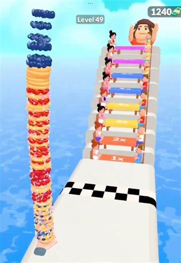 Pancake Run Perfect Stack Flip Challenge #ballgameshub 😱🥞 #shorts