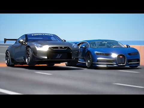 WORLDS FASTEST GTR vs Bugatti Chiron | DRAG & TRACK RACE