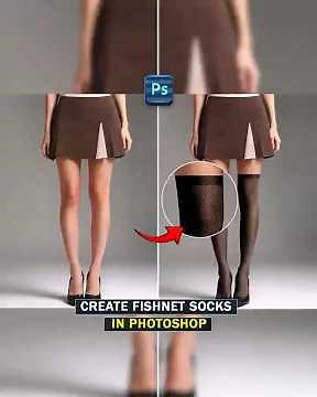 How to Create Realistic Fishnet Stockings in Photoshop | Easy Beginner Tutorial #photoshop