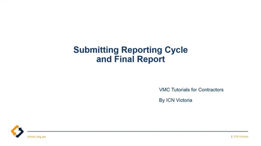 Submitting Reporting and Final Report