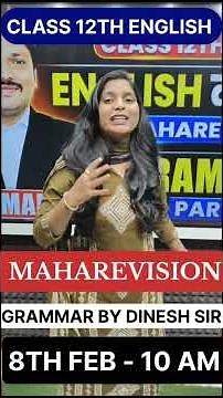 English Grammar Maharevision🔥– 15 Marks Confirm 💯 | Class 12 HSC Board Exam 2026 | Dinesh Sir #hsc