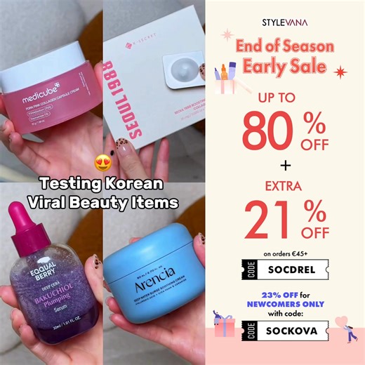 👋🏻 Bid the season goodbye with a SALE! 🤩 All customers: Code [𝐒𝐎𝐂𝐃𝐑𝐄𝐋] for EXTRA 21% OFF orders on €45 ! *EXTRA 18% OFF no minimum 🌟 NEW customer bonus: EXTRA 23% OFF all orders with code [𝐒𝐎𝐂𝐊𝐎𝐕𝐀] ✈️ Enjoy FREE Shipping on orders €49 🛒 Shop at: https://vana.ly/wNKg5D | STYLEVANA