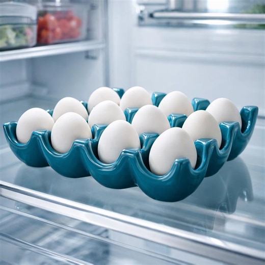 Teal Ceramic 12-cup Egg Holder: Farmhouse Kitchen Appetizer Serving Dish - Etsy