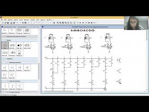 Secuencia electroneumática FluidSIM: A+B+B-C+A-C-D+D-