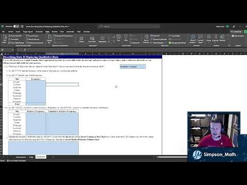 Describing Data: Displaying Qualitative Data - MyLab Stat Excel Project
