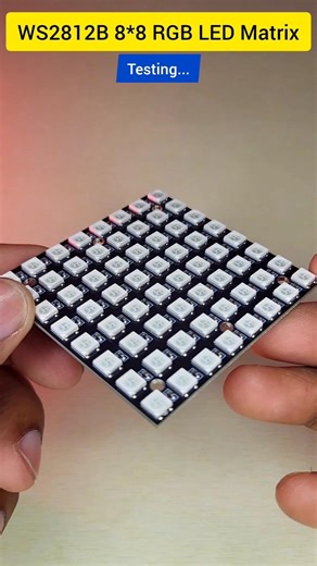 WS2812B 8*8 RGB LED Matrix testing 🤘 #circuitstories #diyprojects #esp32 #ws2812b