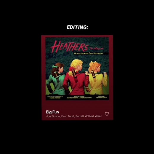 Btw if anyone has any slime tutorials of Moulin Rouge with Jamie Muscato in it then my dms are open 😘 #heathers #heathersoffbway #veronica #veronicasawyer #heathersthemusical #bigfun #song #edit #fyp #foryou #viral #alightmotion