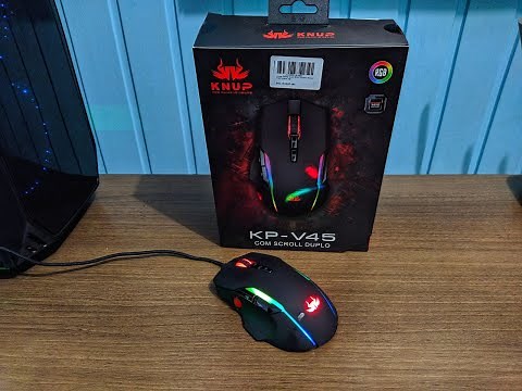 Mouse Gamer RGB Knup kp v45 - Unboxing