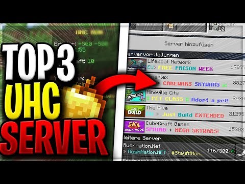 Top 3 UHC Minecraft PE SERVER | Minecraft Bedrock ( PS4 , XboxOne , Switch , PE , Win10 )