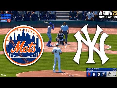 Mets vs. Yankees Simulation | Spring Training (2/22/2026) | Updated Rosters MLB The Show 25 PS5