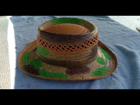Painting a Camouflage Straw Hat - How-To Tutorial - Tinmans Corner