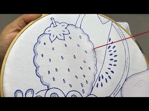 🍓Step-by-step embroidery: A STRAWBERRY you'll love🧵 @BORDADOSFACILES 657