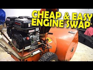 SNOWBLOWER ENGINE SWAP! CHEAP AND EASY! Predator 6.5HP Review