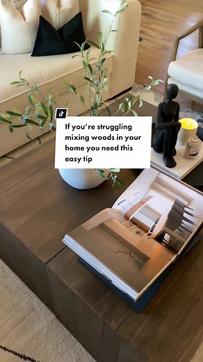 Easy tip on how to mix woods in your home. #coffetable #ambiance #homedecor #interiordesign #decor #design #interior #home #homedesign #tiktokdecor #handmade #homeinspo #interiorstylist #interiordesigner #homerenovation #homeprojects #diy #interiordesign #fyhome #cozyathome #dreamhome #interiordesigner #homedecor #pintrest #pillows #coffetablestyling#homedecor #interiordesign #decor #design #interior #home #homedesign #furniture #inspiration #howto #diyproject #step1 #horace #interiordeeigner